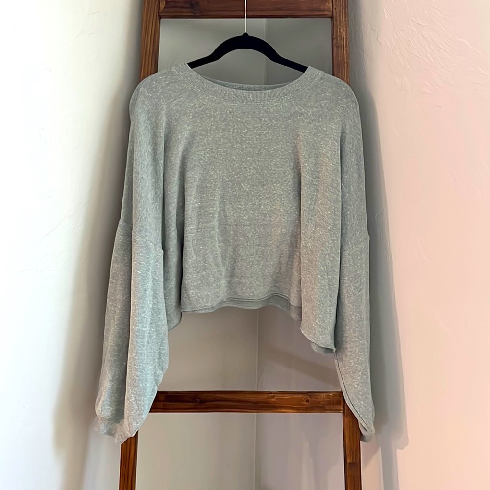 Sage/Light Green Cropped Long Sleeve